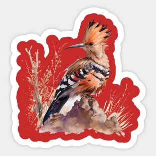 Hoopoe Bird On A Tree 5.0 Sticker